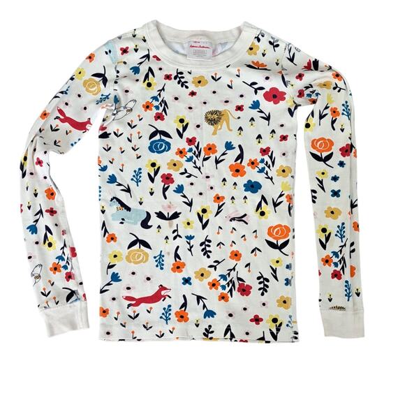 2 For $5 Sale Hanna Andersson  Floral & Animal Print Long John Top Size 10 - Picture 1 of 7